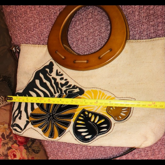 Relic Brand Safari purse handbag 👜 wooden handles - Picture 1 of 8